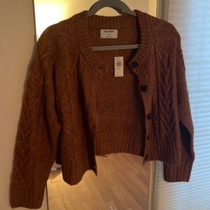 NWT Old Navy Chunky Brown Cardigan